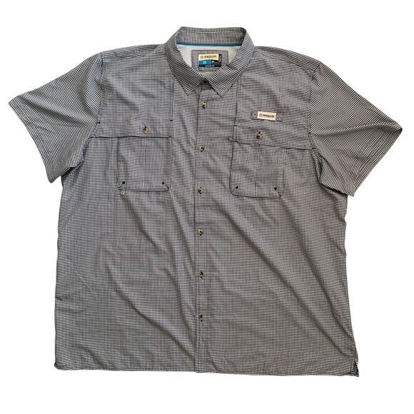 Magellan Men's Size 4XL Fish Gear Angler Fit Button Down Short Sleeve Shirt - Picture 1 of 16
